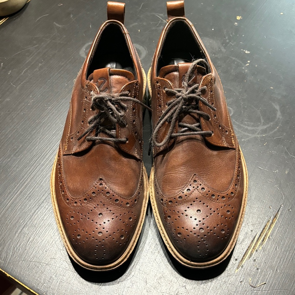 Ecco Men's Brown Wingtip Brogue Oxfords